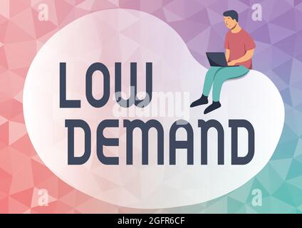 Schild mit niedriger Deanalysisd. Konzeptuelles Foto weniger Verbraucher s ist der Wunsch, Waren und Dienstleistungen zu kaufen Abstract Spreading Message Online, Global Stockfoto