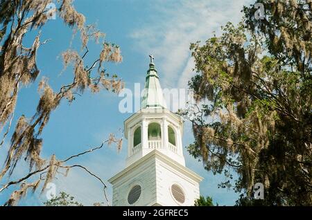 Die Pfarrkirche St. Helena in Beaufort, South Carolina Stockfoto