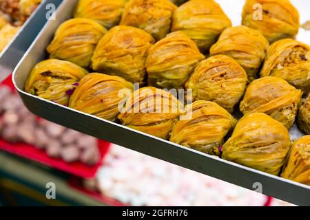 Orientalische Süßigkeiten pahlava Stockfoto