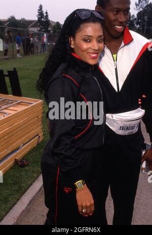 Florence Griffith-Joyner nimmt am 10. Juni 1989 am McDonald's Jackie Joyner-Kersee Sports Invitational im Drake Stadium auf dem UCLA Campus in Westwood, Kalifornien, Teil.Quelle: Ralph Dominguez/MediaPunch Stockfoto