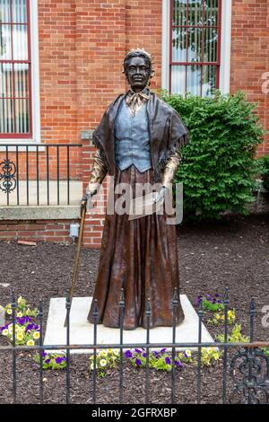 In Angola, Indiana, USA, steht eine Skulptur der Abolitionistin Isabella Baumfree, besser bekannt als Sojourner Truth, einer ehemaligen Sklavin, die zur Aktivistin wurde. Stockfoto