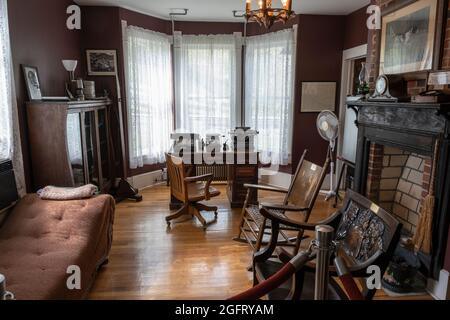 Beckley, West Virginia. Beckley Exhibition Coal Mine, Superintendent's House Office. Stockfoto