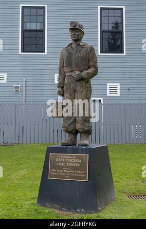 Beckley, West Virginia. Beckley Exhibition Coal Miners Memorial, Errichtet 1994. Stockfoto