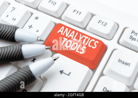 Konzeptionelle Anzeige von Analysetools. Konzeptuelle Fotostücke einer Software zur Analyse von Webanwendungen, die zur Überwachung der Übertragung von Internet Meeting Audio verwendet wird Stockfoto