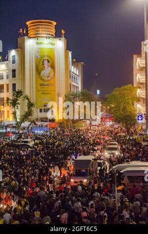 Proteste gegen die Regierung in Bangkok, Thailand. Dezember 2013 Stockfoto