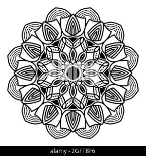 arabisches Mandala-Design mit islamischer geometrischer Elementzeichnung für Blumenmuster mit henna-Kunstwerken im arabischen Stil Stock Vektor