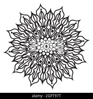 islamisches Mandala der Meditation Entspannung arabisches Blumenmuster für ramadan mubarak traditionelle muslimische Feier Hintergrund Stock Vektor