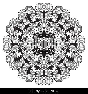 islamisches Mandala der Meditation Entspannung arabisches Blumenmuster für ramadan mubarak traditionelle muslimische Feier Hintergrund Stock Vektor