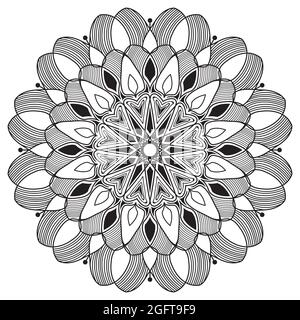 islamisches Mandala der Meditation Entspannung arabisches Blumenmuster für ramadan mubarak traditionelle muslimische Feier Hintergrund Stock Vektor