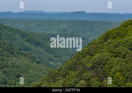 West Virginia. Appalachian Blick nordwestlich vom Babcock Mill State Park. Stockfoto