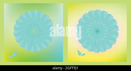 Set von natürlichen Flora Sonnenblume Pflanze Symbol Element Schneeflocken Kunst Design moderne Muster nahtlose abstrakte Hintergrund Tapete Vektor Illustration Stock Vektor