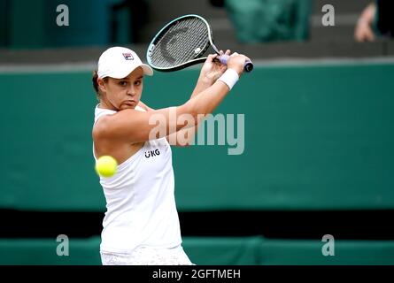 Aktenfoto vom 10-07-2021 von Ashleigh Barty. Ausgabedatum: Freitag, 27. August 2021. Stockfoto