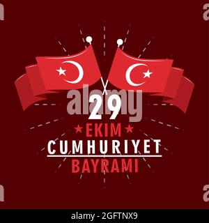 29 ekim cumhuriyet bayrami Stock Vektor