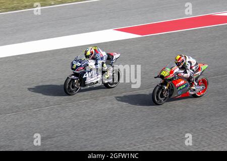 CIRCUIT DE CATALUNYA, SPANIEN - 05. Jun 2016: Die Fahrer bei der katalanischen Meisterschaft des Motorradfahrens auf dem Circuit Catalunya, Barcelona, Spanien Stockfoto