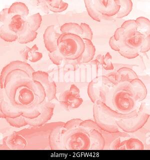 Realistisch gemalt Aquarell Blumen Rose abstrakten Hintergrund - Vektor-Illustration Stock Vektor