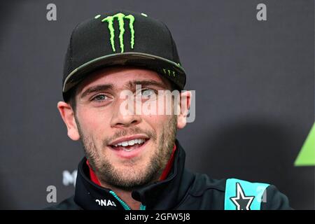 Silverstone, Großbritannien. August 2021. Pressekonferenz zum MotoGP Monster Energy British Grand Prix von Großbritannien auf der Silverstone-Rennstrecke, Silverstone, Großbritannien, 26. August 2021 in Bild: Dixon Rueda de prensa del Gran Premio Monster Energy de Gran Bretaña de MotoGP en el Circuito de Silverstone, UK 26 de Agosto de 2021 POOL/ MotoGP.com/Cordon die Pressebilder sind nur für redaktionelle Zwecke bestimmt. Obligatorischer Kredit: © motogp.com Kredit: CORDON PRESS/Alamy Live News Stockfoto