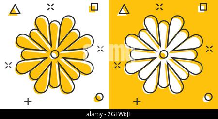 Blüte Blatt Symbol im Comic-stil. Magnolia, dahlie Vektor Cartoon Illustration auf weißem Hintergrund isoliert. Pflanze Blüte Geschäftskonzept splash Effe Stock Vektor