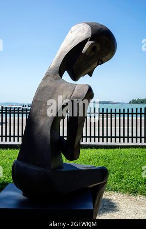 'Der Gruebler' von Andreas Rimpel, ausgestellt im Giardino della Marinaressa, Venedig/Italien, für die Architekturbiennale 2021 Stockfoto