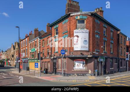 Die haigh Street in Warrington wurde geschlossen und geschlossen. Stockfoto