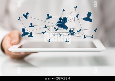 Sphere Netzwerk Struktur - abstraktes Design Verbindung Design Stockfoto