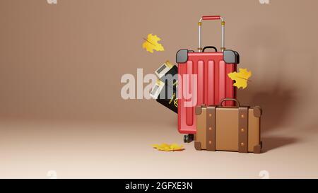 Herbstferien 3d-Illustration maximale Größe 4k Auflösung Stockfoto