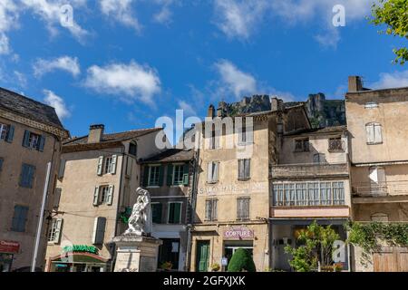 Dorf Florac-Trois-Rivières, Lozère, Zentralmassiv, Frankreich Stockfoto