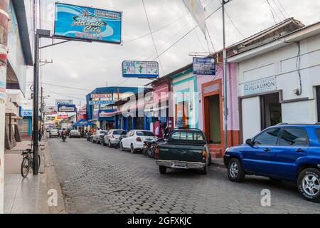 ESTELI, NICARAGUA - 21. APRIL 2016: Blick auf eine Straße in Esteli Stockfoto