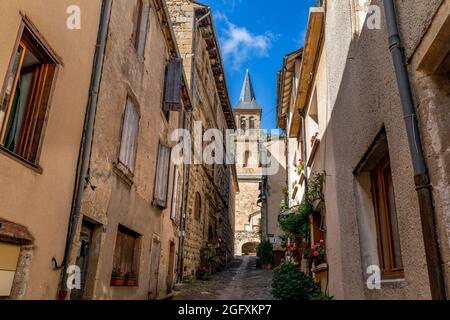 Dorf Florac-Trois-Rivières, Lozère, Zentralmassiv, Frankreich Stockfoto