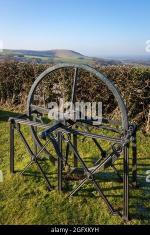 CLAYTON, EAST SUSSEX, Großbritannien - JANUAR 3 : Alte Maschinen aus der Jill Windmühle in Clayton, East Sussex am 3. Januar 2009 Stockfoto