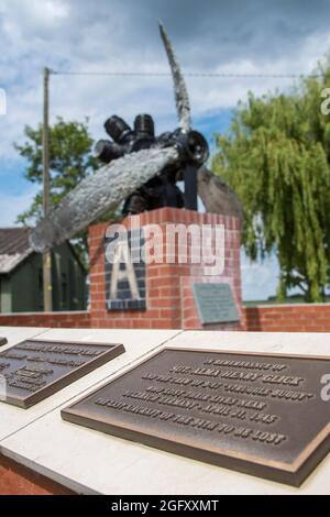 USAAF 94. Bombenangriffsgruppe Kriegsdenkmal, - Rougham Airfield, Bury St Edmunds Stockfoto