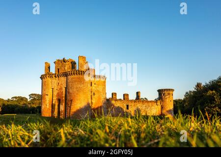 Caerlaverock Castle, Dumfries, Schottland, Großbritannien Stockfoto