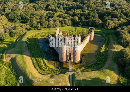 Die Ruinen von Caerlaverock Castle in Dumfries & Galloway, Schottland, Großbritannien Stockfoto