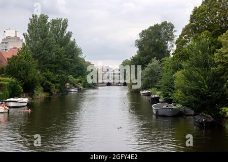 Blick Von Der Timo Smeehuijzenbrug Brücke Auf Amsterdam Niederlande 21-8-2021 Stockfoto