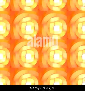 Kreisförmiges Sonne- oder Blumenmuster mit nahtlosem Fliesenmuster Stockfoto