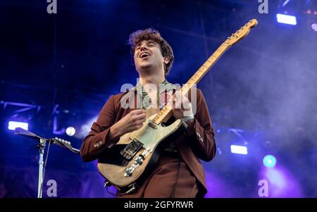 The Kooks beim Victorious Festival 2021, Southsea Common, Portsmouth, Hampshire, Großbritannien 27 Aug 2021. Kredit: Charlie Raven/Alamy Live Nachrichten Stockfoto