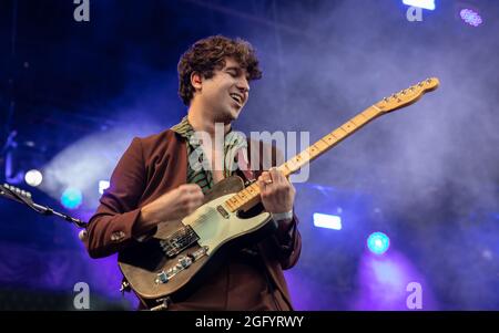 The Kooks beim Victorious Festival 2021, Southsea Common, Portsmouth, Hampshire, Großbritannien 27 Aug 2021. Kredit: Charlie Raven/Alamy Live Nachrichten Stockfoto