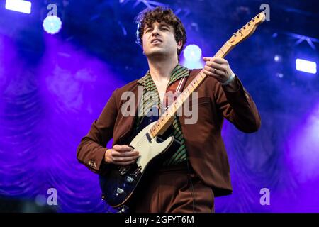 The Kooks beim Victorious Festival 2021, Southsea Common, Portsmouth, Hampshire, Großbritannien 27 Aug 2021. Kredit: Charlie Raven/Alamy Live Nachrichten Stockfoto