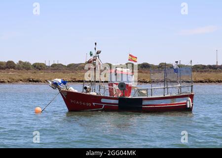 Küstenfischboot in Punta Umbría, Huelva, Spanien Stockfoto