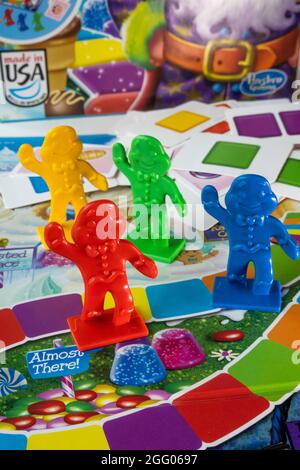 Candy Land ist ein klassisches Anfängerspiel für Kinder ab 3 Jahren, USA Stockfoto