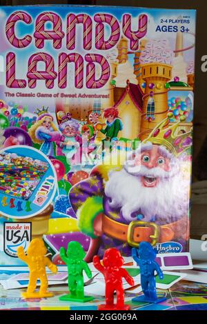 Candy Land ist ein klassisches Anfängerspiel für Kinder ab 3 Jahren, USA Stockfoto