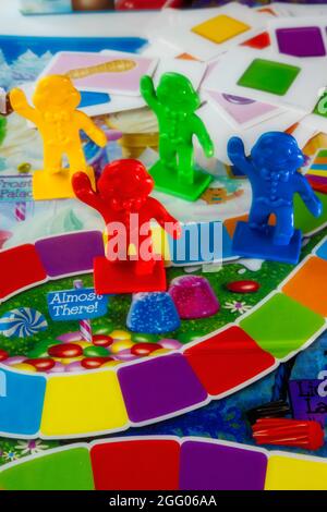 Candy Land ist ein klassisches Anfängerspiel für Kinder ab 3 Jahren, USA Stockfoto