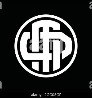 MD-Logo-Monogramm mit überlappender Vintage-Designvorlage Stock Vektor