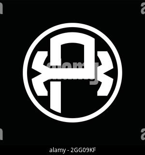 PX-Logo-Monogramm mit überlappender Vintage-Design-Vorlage Stock Vektor