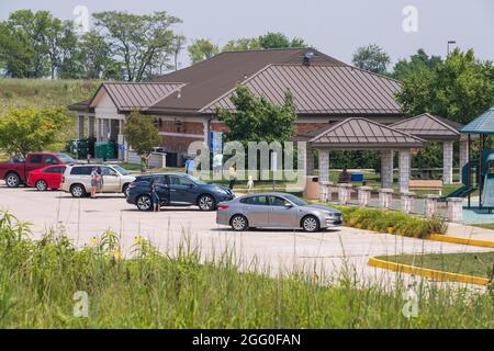 Missouri Welcome Center, Highway I-35. Stockfoto