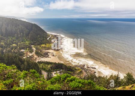 Cape Perpetua, Oregon, USA. Blick vom Cape Perpetua an der Küste von Oregon. Stockfoto