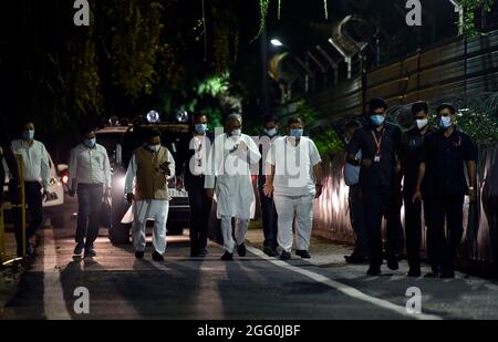 Neu-Delhi, Indien. August 2021. NEU-DELHI, INDIEN - 27. AUGUST: Chhattisgarh-Chief Minister Bhupesh Baghel trifft am 27. August 2021 in Neu-Delhi, Indien, Rahul Gandhi ein. (Foto: Sanjeev Verma/Hindustan Times/Sipa USA) Quelle: SIPA USA/Alamy Live News Stockfoto