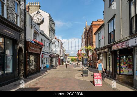 Abbeygate Street in Bury St Edmunds Stockfoto