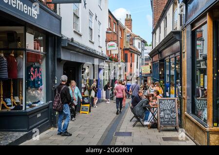 Alfresco in Lower Goat Lane, Norwich Stockfoto