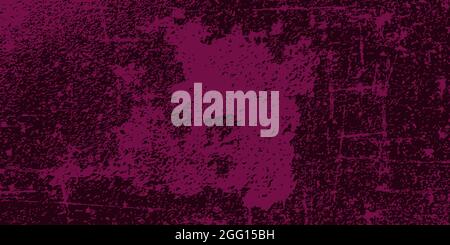 Grunge Distressed violett Farbe Hintergrund. Distress urban Textur von Flecken, Tinte, Punkte, Streifen, Kratzer. Design-Element für grungigen Effekt Stock Vektor