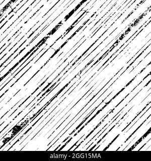 Schwarze schräge Streifen. Distress Textur von Flecken, Flecken, Tinte, Punkte, Streifen, Kratzer. Design-Element für Muster, grungy-Effekt, Vorlage Stock Vektor